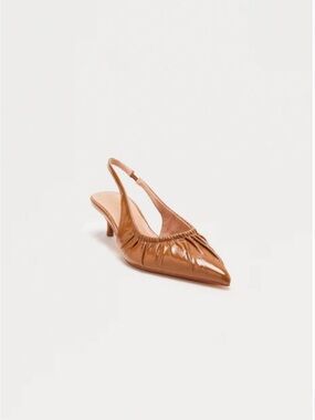 Fashion Nova Tan Slingback Pointed Kitten Heel